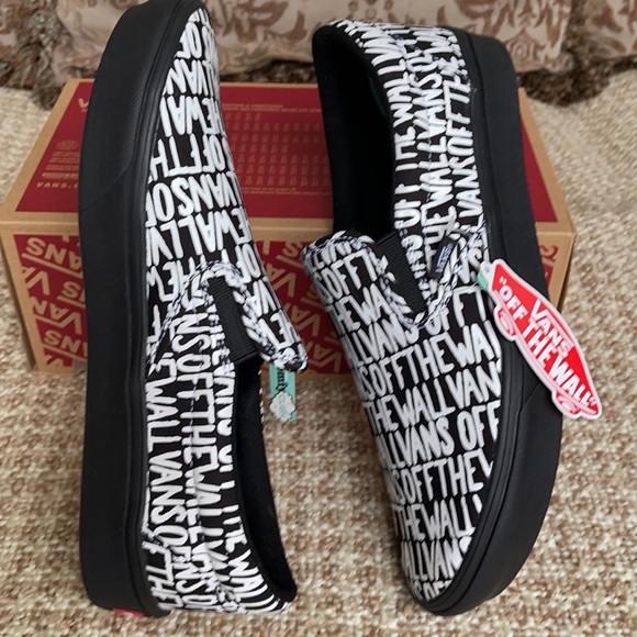 Vans COMFYCUSH Slip On Brush Black/True White men’ - Picture 10 of 16